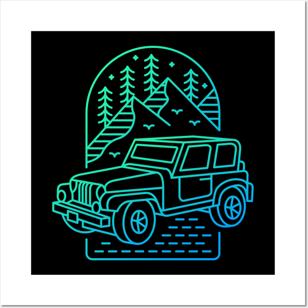 My Jeep My Adventure 2 Wall Art by VEKTORKITA